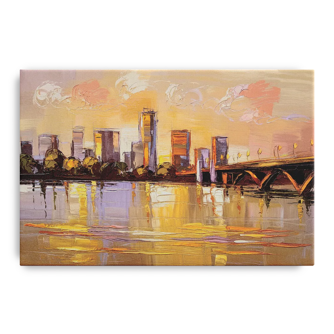 Baton Rouge Mississippi River View - Canvas Wall Art