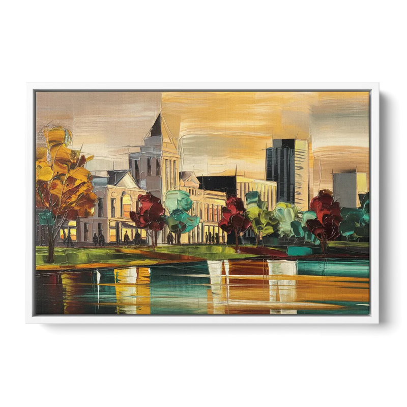 Huntsville Historic Downtown - White Frame Canvas