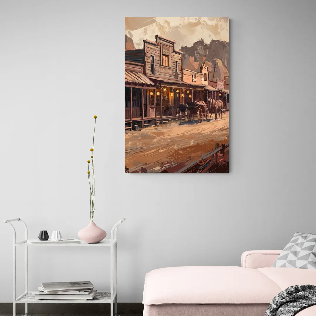Tombstone Old West Charm - Canvas Wall Art Living Room