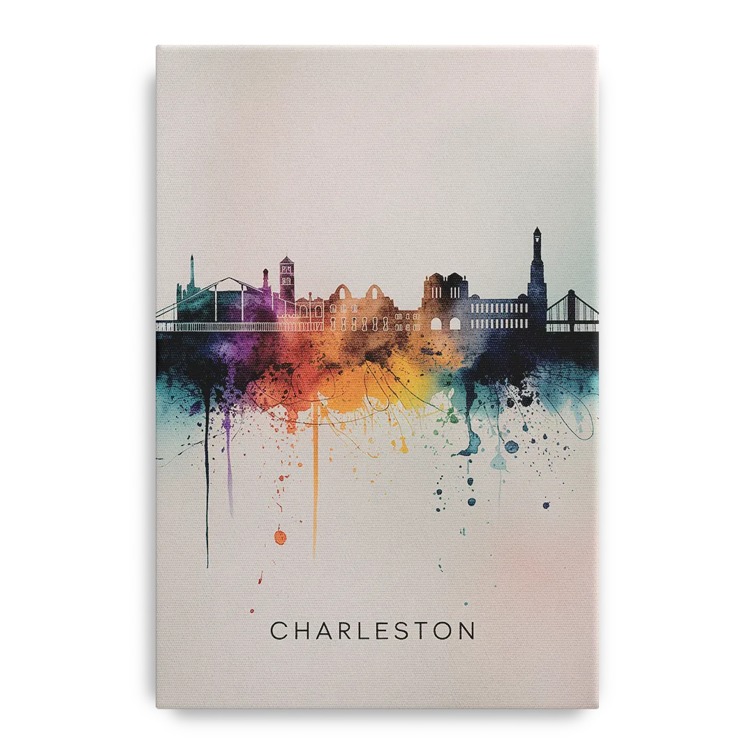 Charleston Historic Skyline - Canvas Wall Art