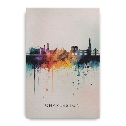 Charleston Historic Skyline - Canvas Wall Art