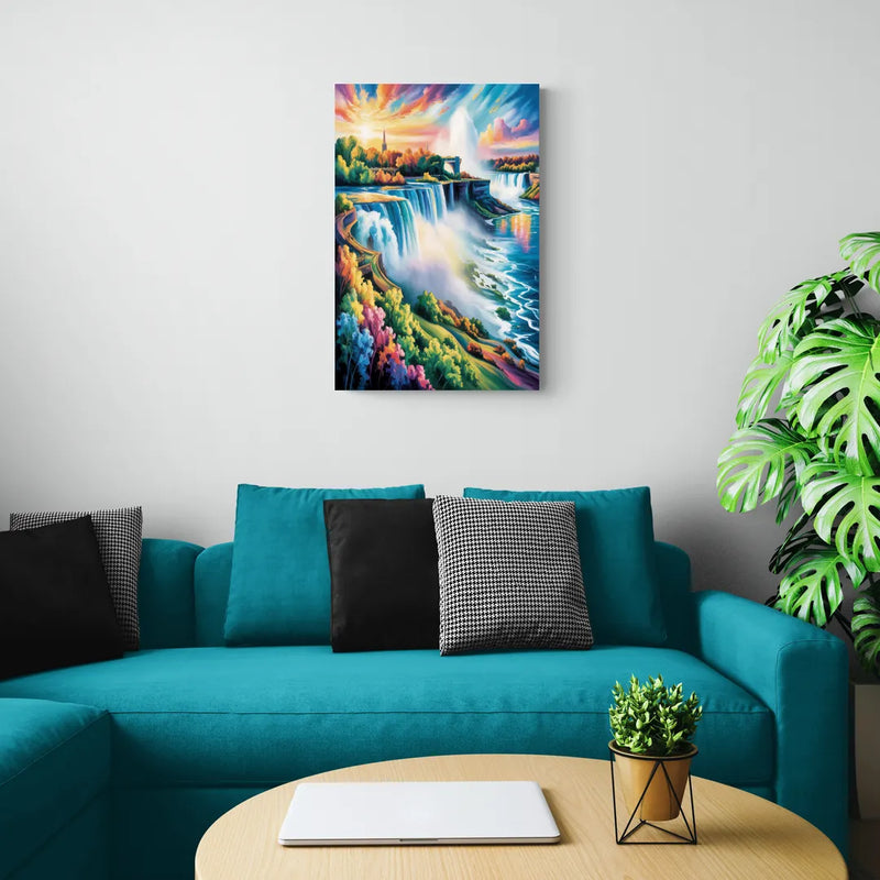 Niagara Falls Panorama - Canvas Wall Art Living Room
