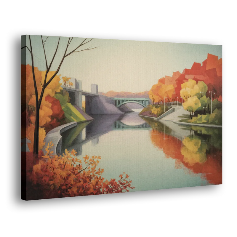 Niagara Parkway Autumn Scenic - Canvas Print Art Sides