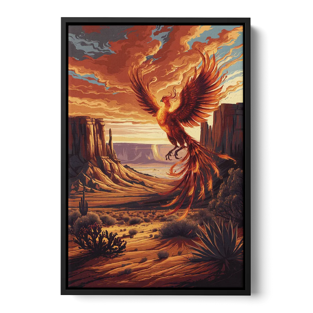 Phoenix Southwest Charm - Black Frame Canvas