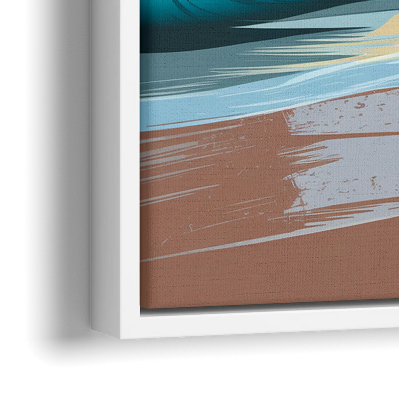 Corona Beach Vibes - Close-Up White Frame Canvas