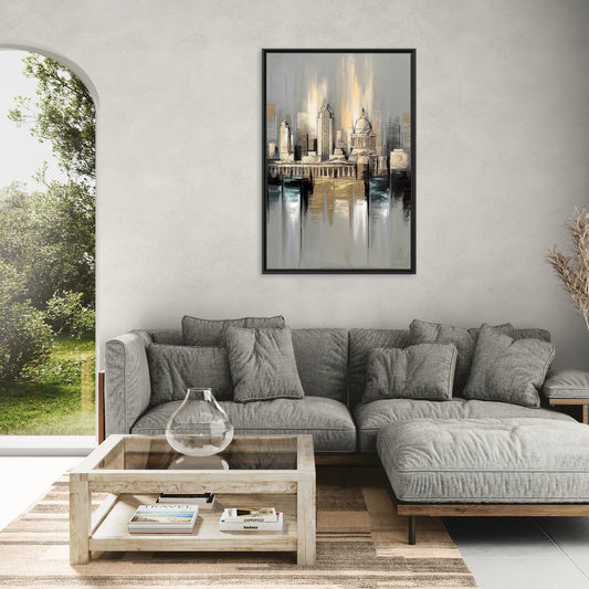 Louisville Historic Landmarks - Living Room Black Frame Canvas