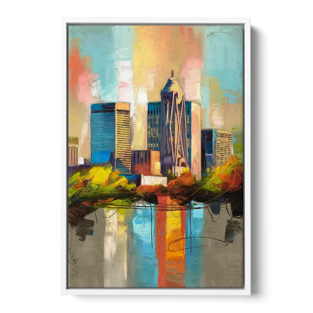 Birmingham Alabama Magic City - White Frame Canvas