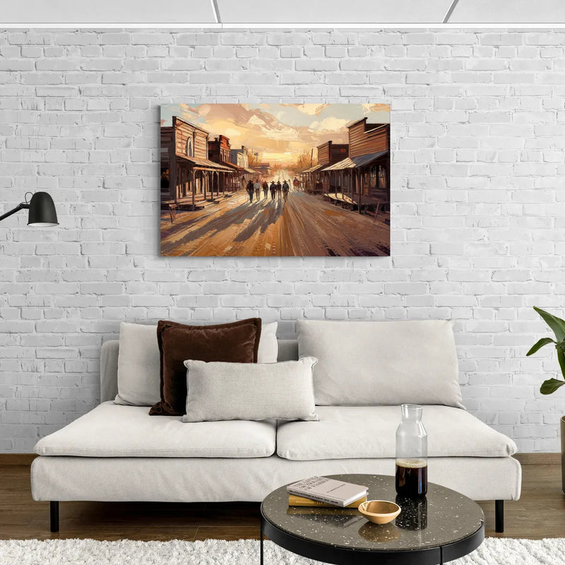 Tombstone Historic Main Street - Canvas Wall Art Living Room