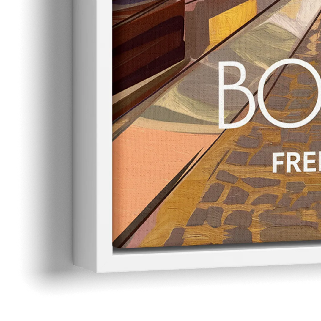 Boston Freedom Trail Highlights - Close-Up White Frame Canvas