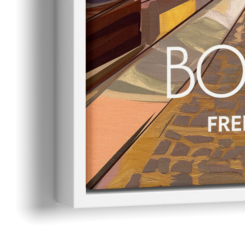 Boston Freedom Trail Highlights - Close-Up White Frame Canvas