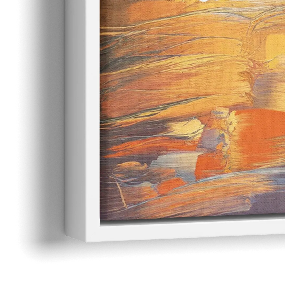 Knoxville Tennessee River View - Close-Up White Frame Canvas