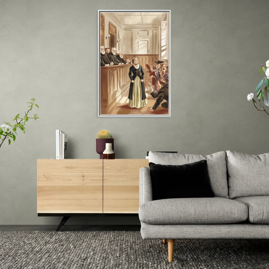 Salem Witch Trials Tribute - Living Room White Frame Canvas