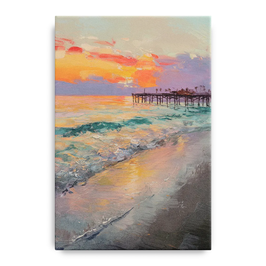 Naples Beach Sunset - Canvas Wall Art