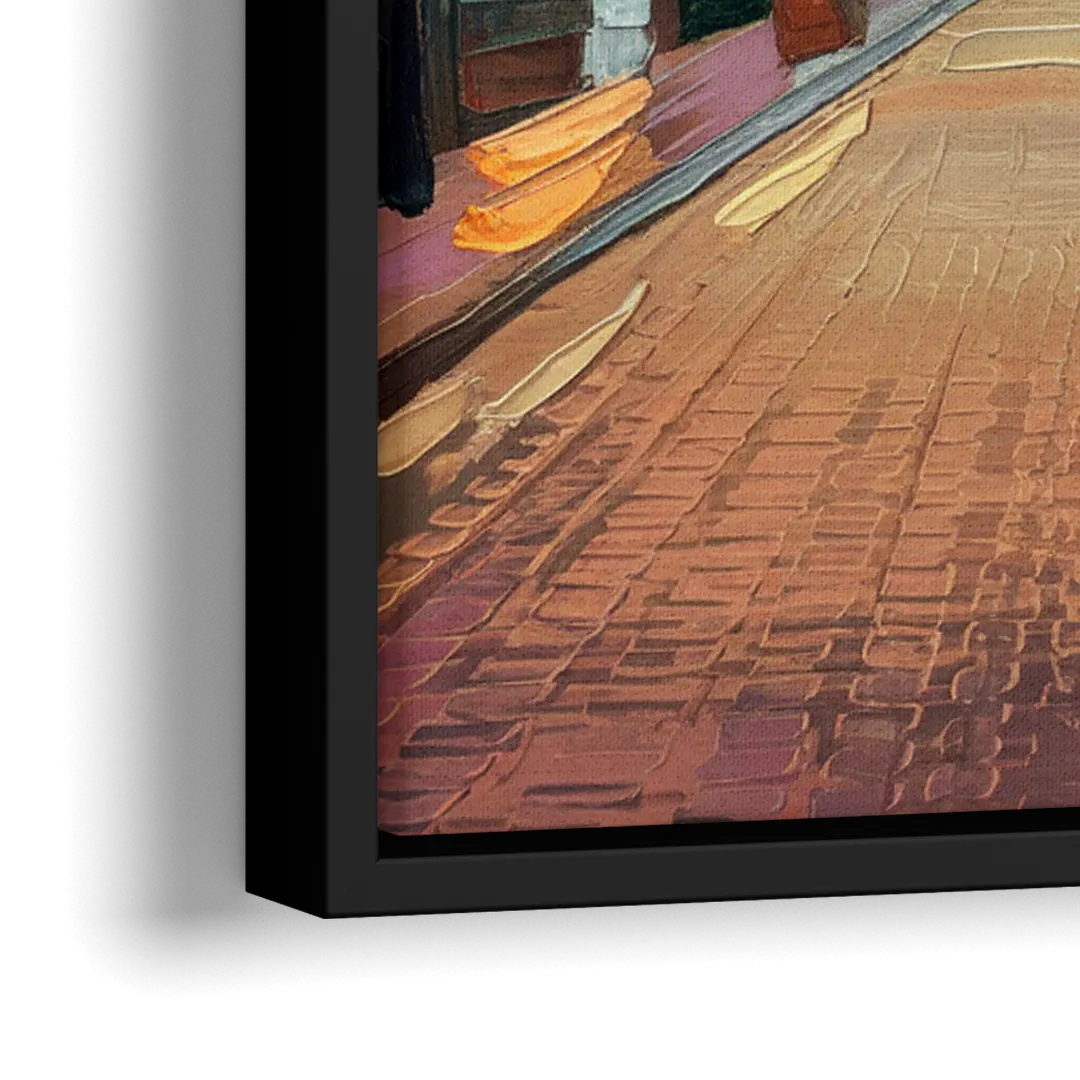 Austin South Congress Aesthetic - Close-Up Black Frame Canvas