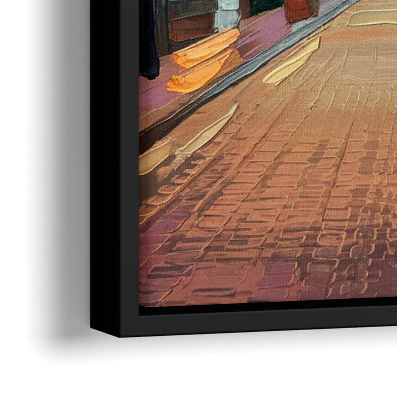 Austin South Congress Aesthetic - Close-Up Black Frame Canvas