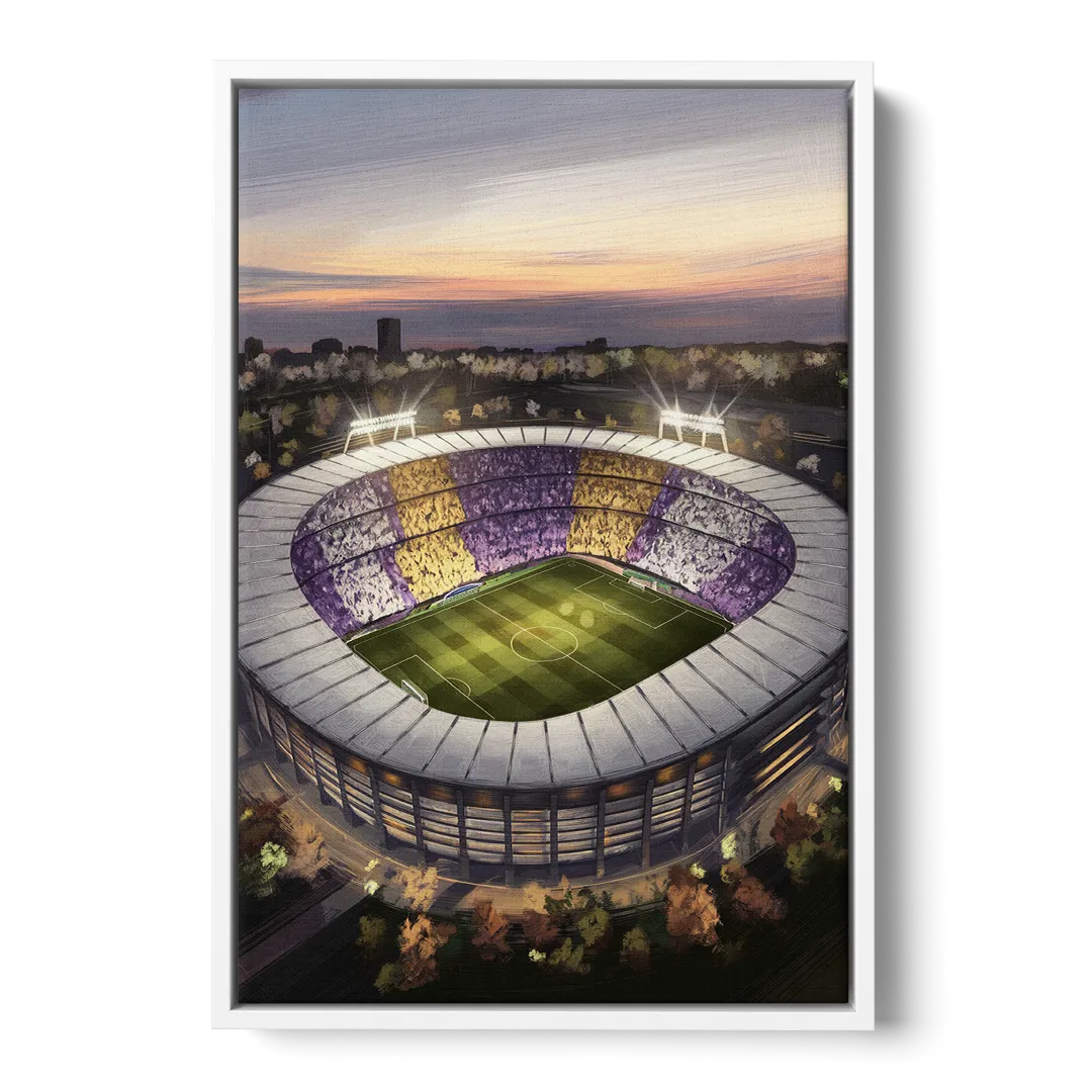 Orlando City FC Stadium Scene - White Frame Canvas