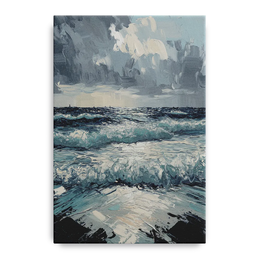 Seaside Stormy Skies - Canvas Wall Art