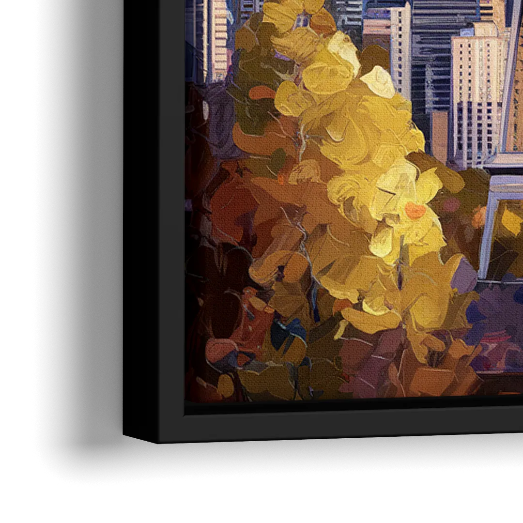 Seattle Iconic Landmarks - Close-Up Black Frame Canvas