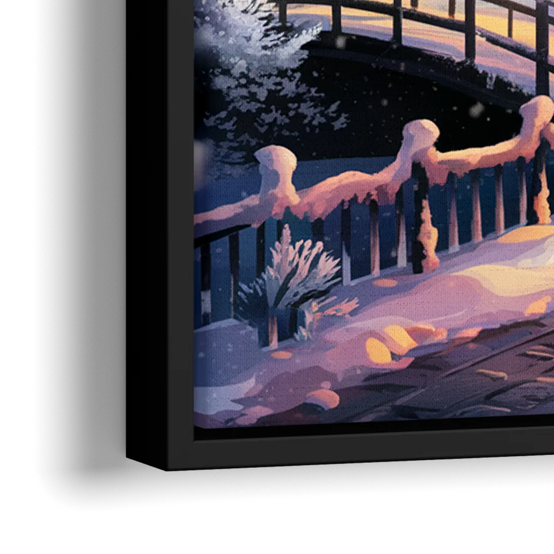 Madison Winter Wonderland - Close-Up Black Frame Canvas
