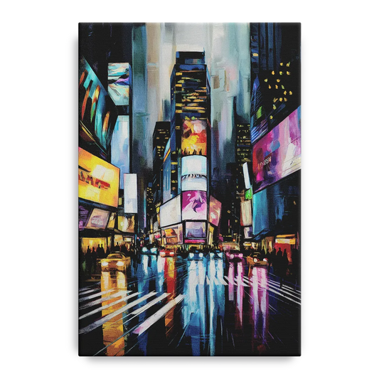 New York City Times Square Lights - Canvas Wall Art