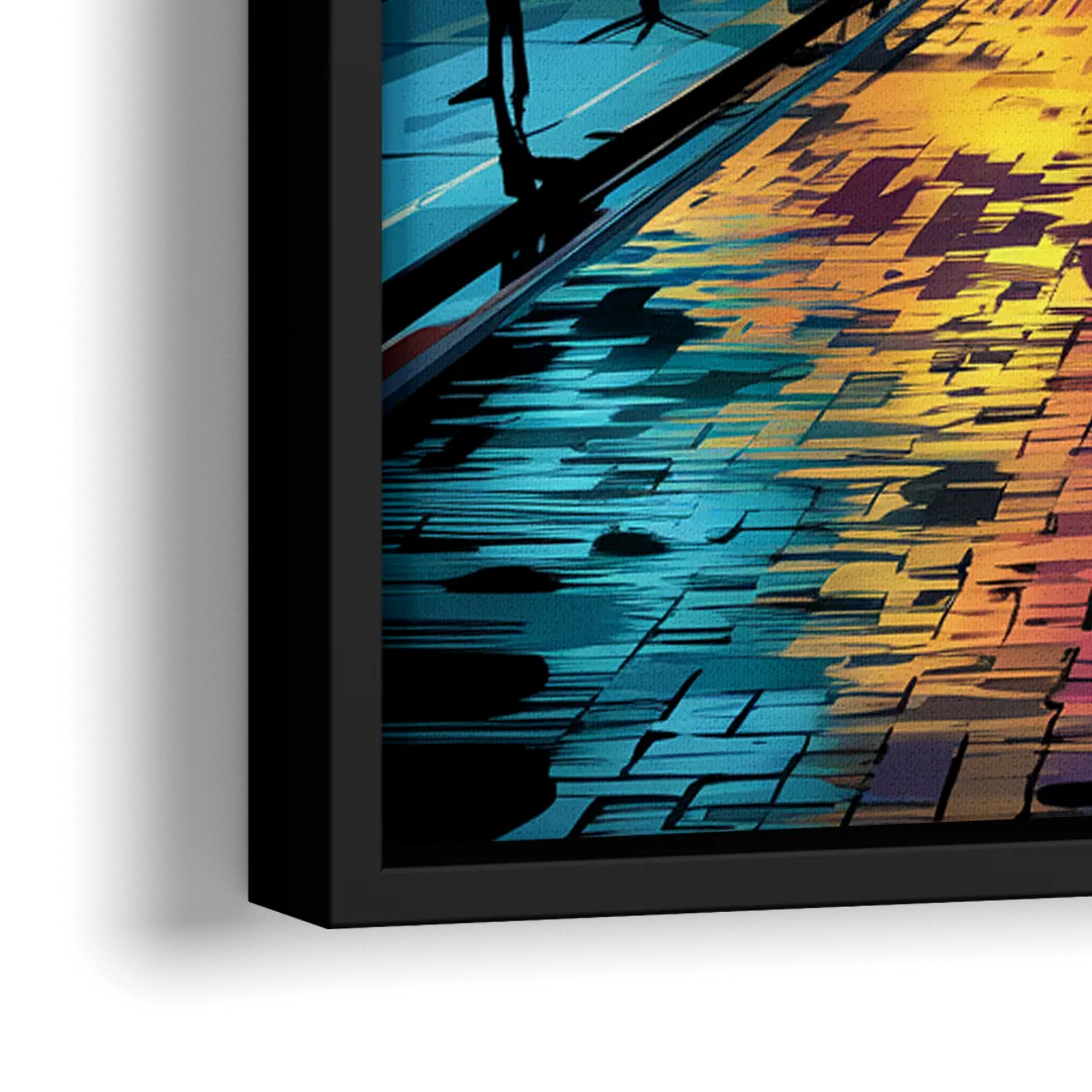 Memphis Historic Beale Street - Close-Up Black Frame Canvas