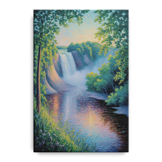 Montmorency Falls Panorama - Canvas Wall Art