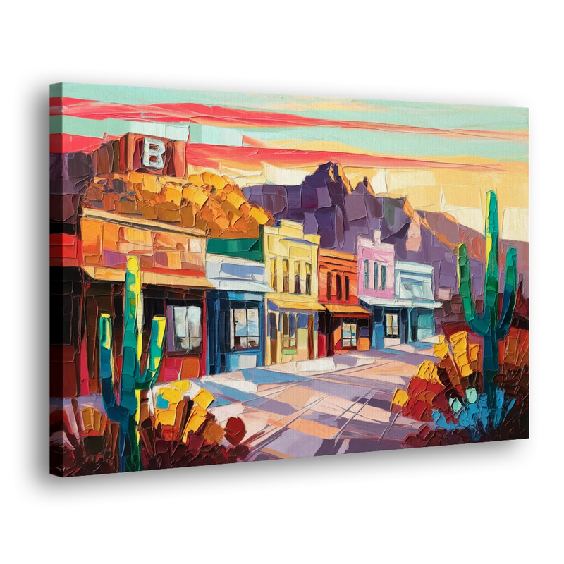 Bisbee Arizona Charm - Canvas Print Art Sides
