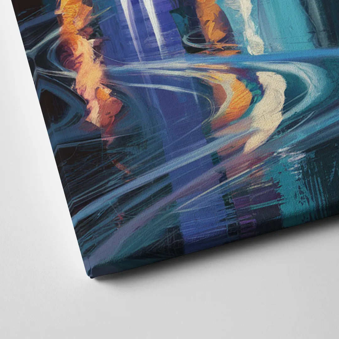 Minneapolis Urban Skyline Reflection Canvas Close Up