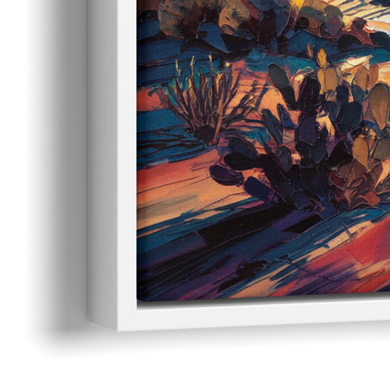 Tucson Night Sky - Close-Up White Frame Canvas