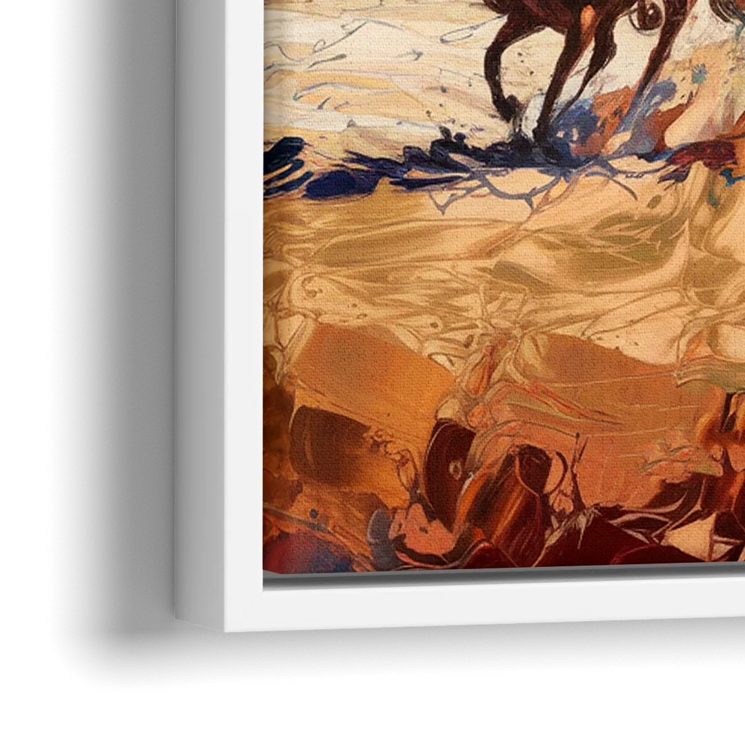 Fort Worth Rodeo And Cowboy Spirit - Close-Up White Frame Canvas