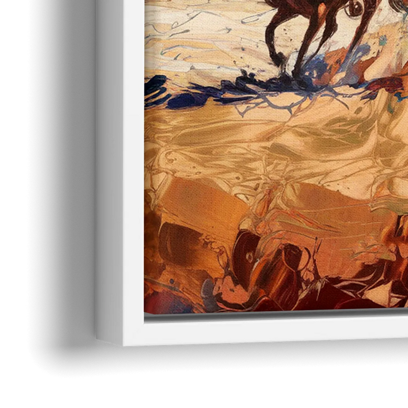 Fort Worth Rodeo And Cowboy Spirit - Close-Up White Frame Canvas