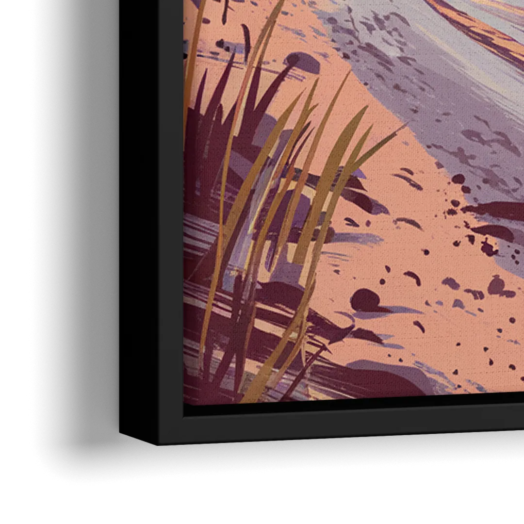 Norfolk Chesapeake Bay Views - Close-Up Black Frame Canvas