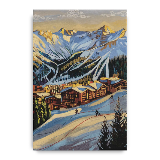 Breckenridge Ski Resort Panorama - Canvas Wall Art