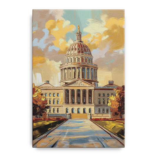 Springfield State Capitol - Canvas Wall Art