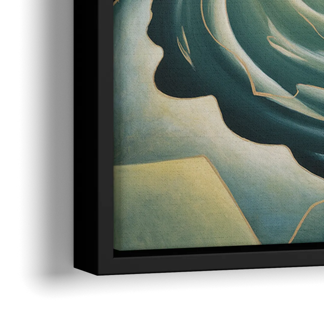 Niagara Whirlpool Aerial - Close-Up Black Frame Canvas