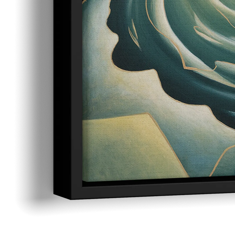 Niagara Whirlpool Aerial - Close-Up Black Frame Canvas