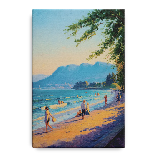 Kitsilano Beach Day - Canvas Wall Art