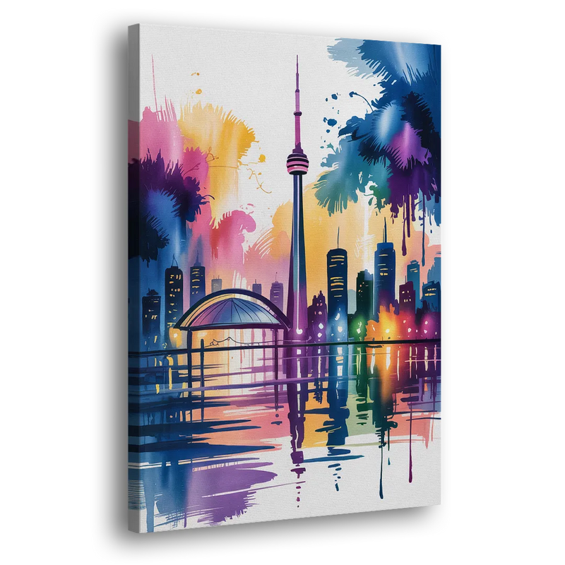 Toronto City Lights - Canvas Print Art Sides