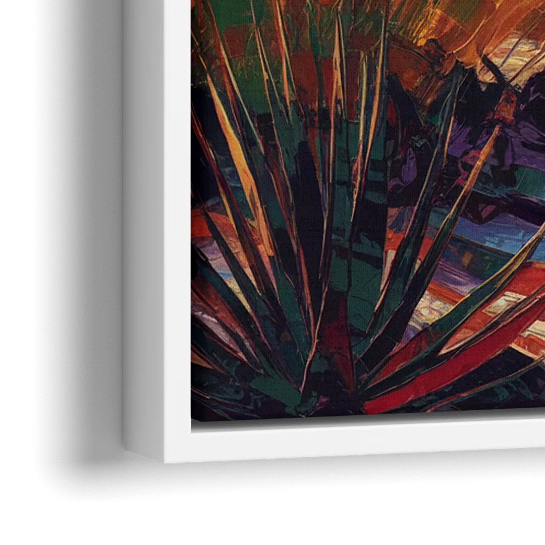 Phoenix Downtown Cityscape - Close-Up White Frame Canvas