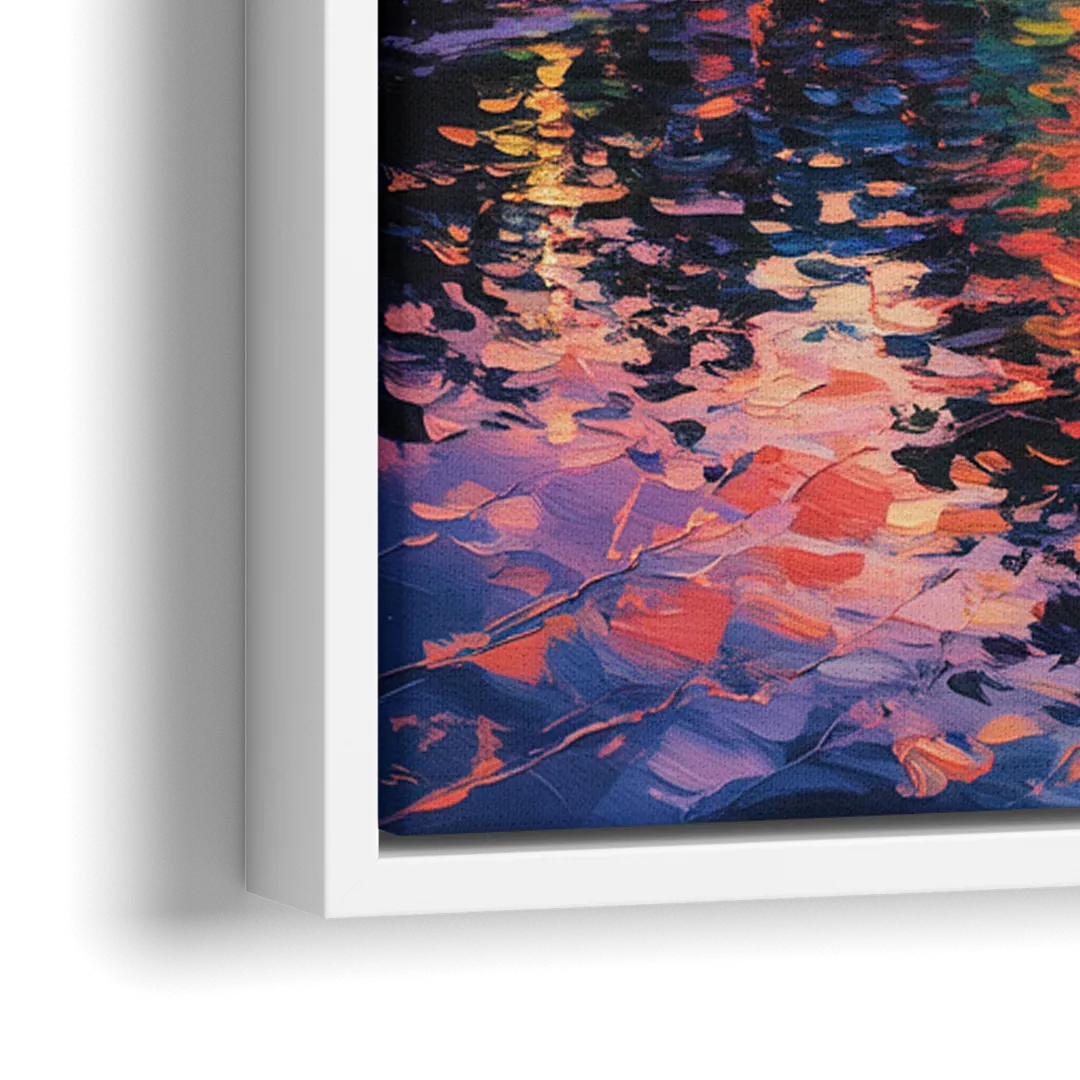 Chteau Frontenac at Sunset - Close-Up White Frame Canvas