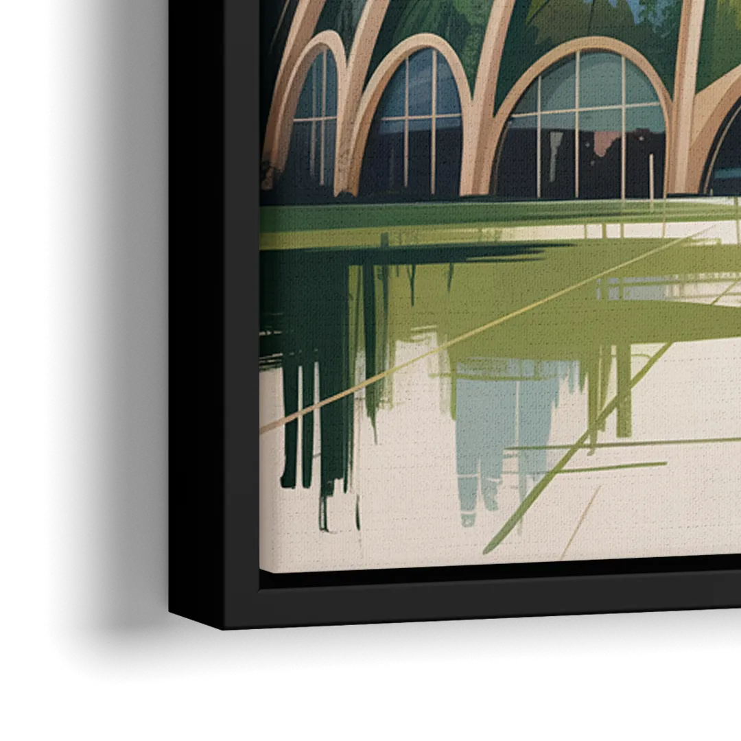 Montreal Biodome Wonder - Close-Up Black Frame Canvas