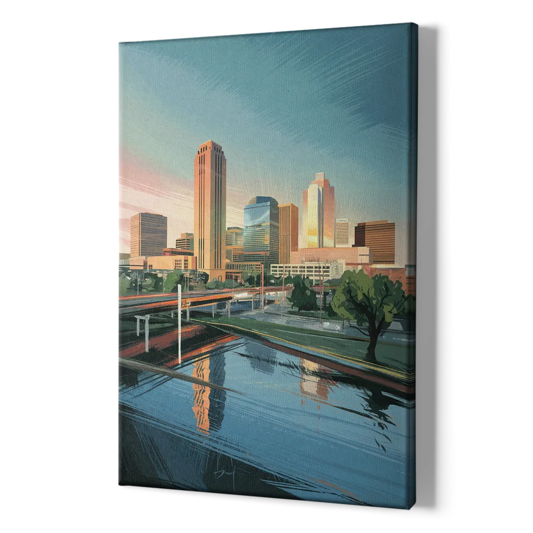 Oklahoma City Modern Architecture - Canvas Print Art Sides