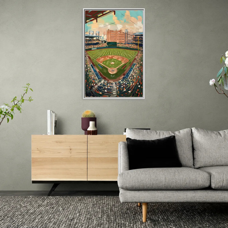 Camden Yards Orioles Tribute - Living Room White Frame Canvas