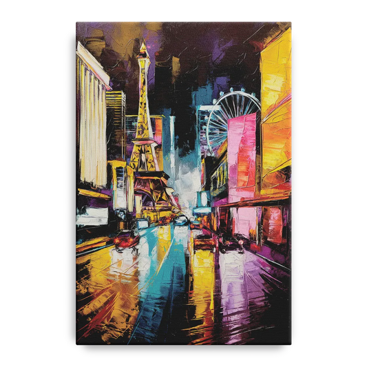 Las Vegas Downtown Energy - Canvas Wall Art