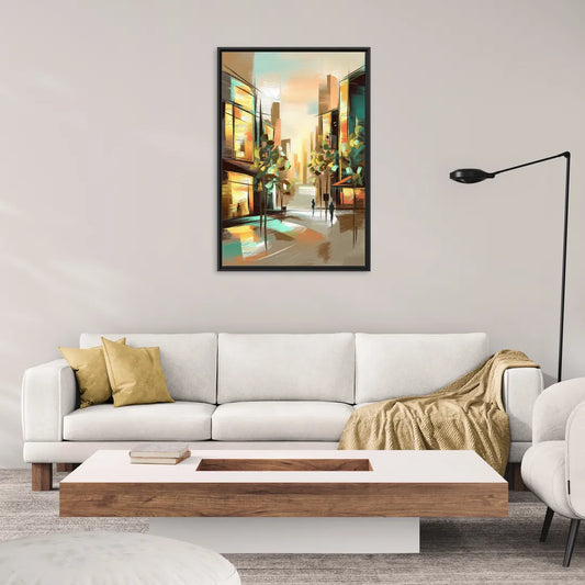 Greenville Urban Charm - Living Room Black Frame Canvas