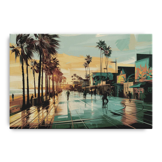 Los Angeles Venice Beach Boardwalk - Canvas Wall Art