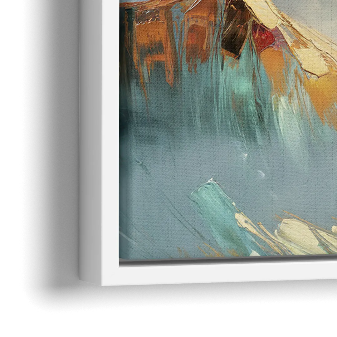 Henderson Mountain Horizon - Close-Up White Frame Canvas