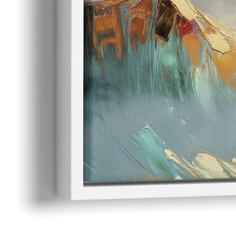 Henderson Mountain Horizon - Close-Up White Frame Canvas