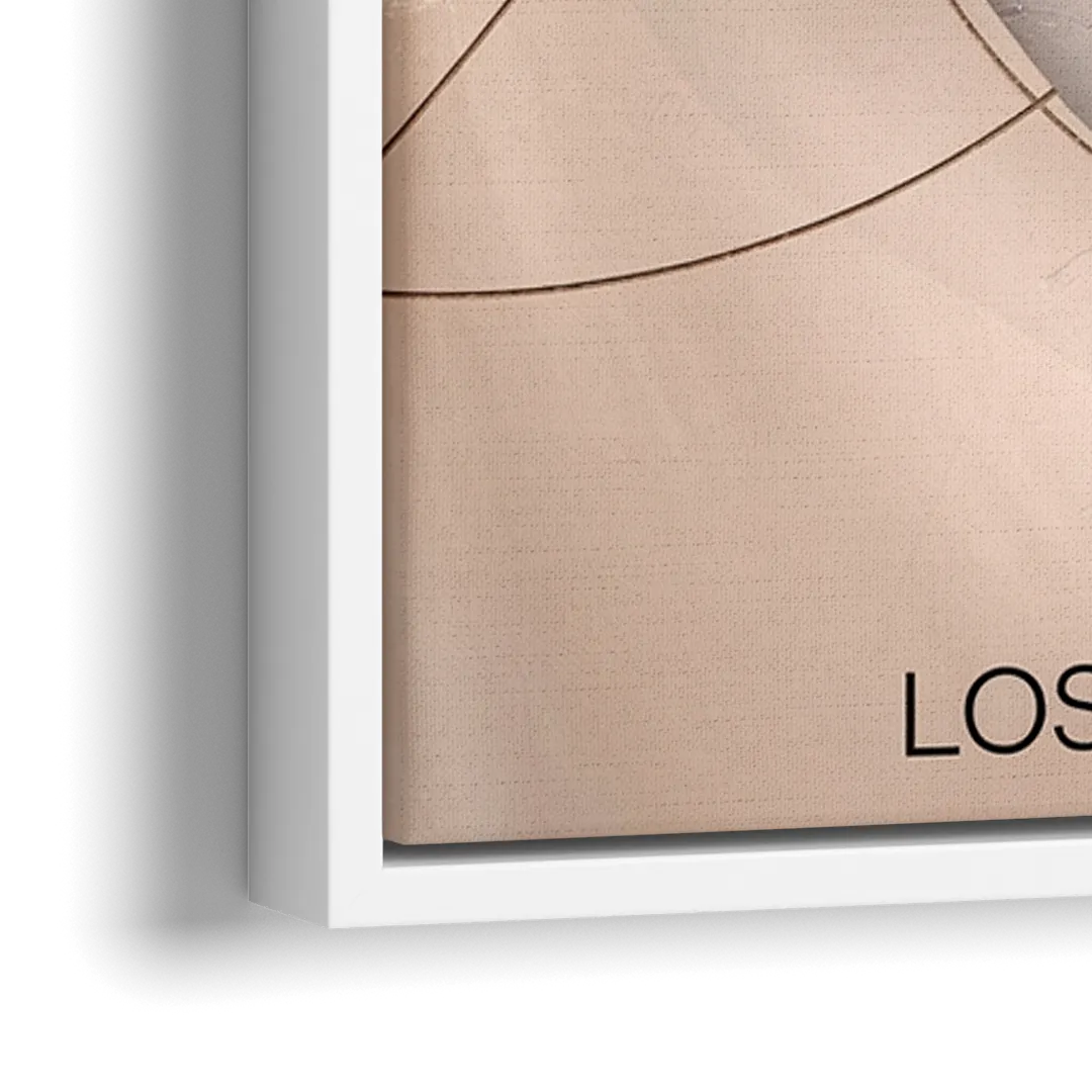 Los Angeles Map Design - Close-Up White Frame Canvas