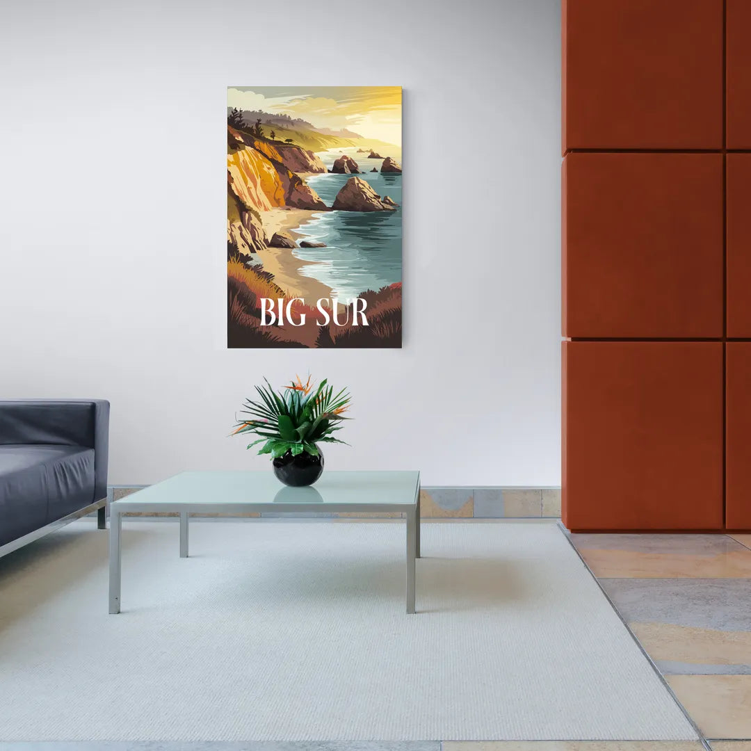 Big Sur Golden Hour - Canvas Wall Art Living Room